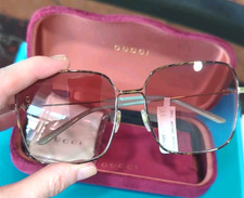 GUCCI GG0443S 003 60   17 140 Sunglasses RED GRADIENT Women's Metal Gold NEW 