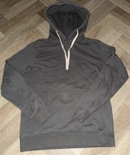 Douglas Hayward Washed Grey Hoodie Sweatshirt with Front Pockets Size Medium