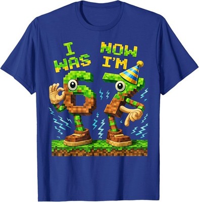 I was 6 Now I'm 7 Unlocked Pixel Game Gift Unisex T-Shirt