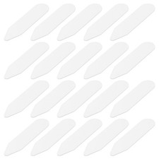 100Pcs Plastic Collar Stays, 2"x0.5" LxW Dress Shirt Collar Inserts, White