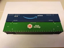 JTC/Scaletrains HO 53' Containers Amazon/Hub Group, Rare Set