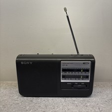 Sony ICF-38 Portable AM/FM Radio Tested WORKS EUC