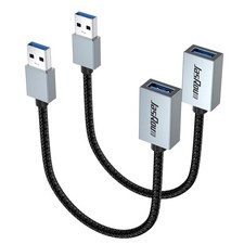 USB Extension Cable 1FT 2Pack, Short USB A 3.0 Extender Cord 5Gbps High Speed Da