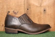 FRYE 'Billy' Brown Leather Gore Paneled Western Slip-On Shooties Women's Sz. 8B