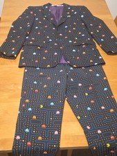 Official OppoSuits Pac-Man Suit & Trousers + Light Blue Shirt