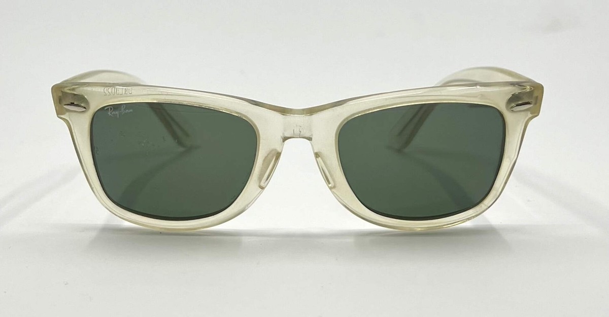 B&L Ray-Ban VINTAGE Wayfarer 5022 Crystal Clear Sunglasses w 