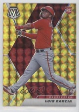 2021 Panini Mosaic Rookie Reactive Yellow Prizm Luis Garcia V #249 hr9
