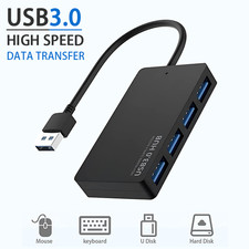 USB 3.0 Hub 4 Port High Speed 5Gbps Multi Splitter Adapter for PC Laptop Windows