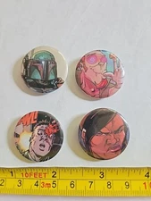 4-Pack NSFW Comic Book Button Set ? Small 1.25" Badges