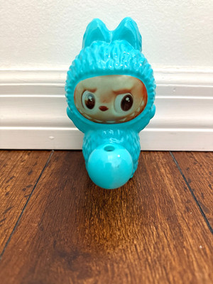 5  Premium Glass Water Pipe Art Labubu Teal