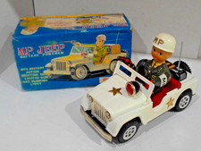 Military Police Jeep - Battery Op- Works Good- NEW Cond- Made N Japan with BOX