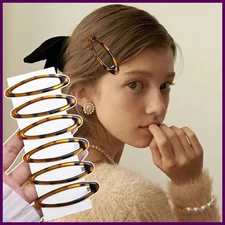 New Fashion Leopard Print Hairpins for Women Girls Korean Style Vintage Oval BB