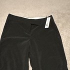 Theory Women's Black Velvet Dress Pants Flared Leg Flat Front Zip — photo 3