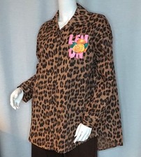 Leopard Hemd Bluse Hemdbluse Lemon Print Camel Schwarz 36,38,40,42,44 Neu