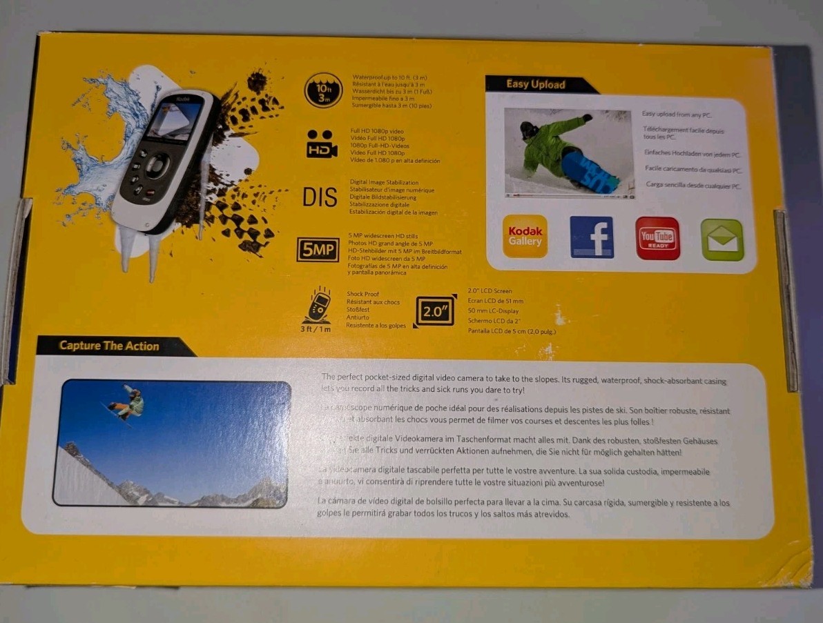 Digital Camcorder Kodak Burton Edition PlaySport ZX5 Waterproof