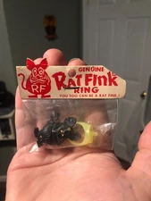 Vintage Sealed Ed Roth RAT FINK Ring Charm In Original Package 1960s Monsters
