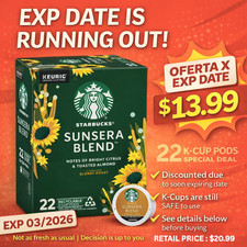 Starbucks Sunsera Blend Blonde Roast Keurig K-Cup Coffee Pods - 22ct EXP: 30/26