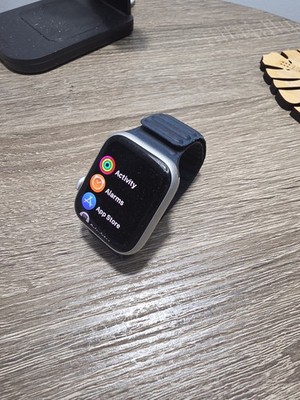 Apple Watch Series 9 45mm Silver Aluminum Case, Cellular with Premium Band