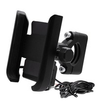 GPS Handlebar Installation USB Charging Universal Motorcycle Cell Phone Holder