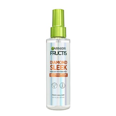 Garnier Fructis Diamond Sleek Hair Shine Spray, Frizz Control and Heat Protectan