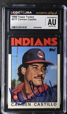 1986 Topps Traded Carmen Castillo #21T JSA CGC Autographed Signed GEM MINT Auto