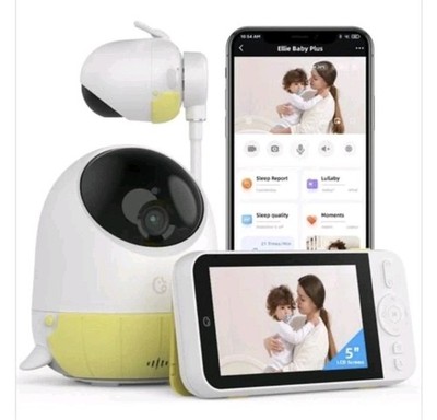 Ellie Baby Pro Plus Video AIO Baby Monitor Full AI Function w/ Camera &Audio