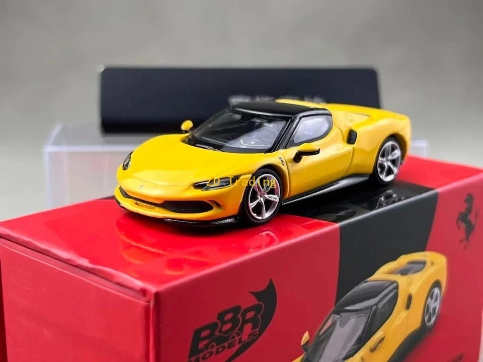 ZD BBR 1:64 Yellow 296 GTB Hard Top Racing Sports Model Diecast Metal Car BN - Image 2 of 4