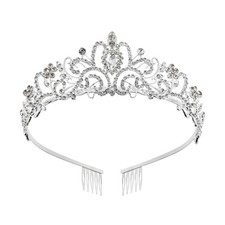 Princess Crown for Women, Crystal Queen Tiaras for Girls Bridal Hair Accessor...
