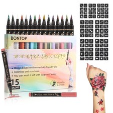 Temporary Tattoo Markers for Skin 15 Body Marker 82 Tattoo Stencils for Kids an