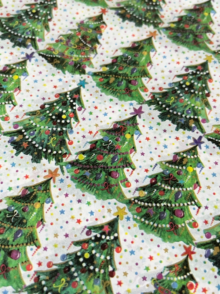CHRISTMAS TREES Design Tissue Paper Sheets Choose Size & Package Amount - Image 3 of 4