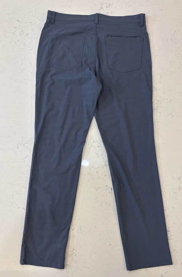 Kirkland Signature Men's Tech Pants 34x32 Blue, Flat Front, Stretch, - Image 2 of 4