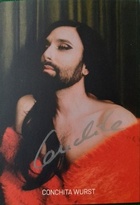 Conchita Wurst autograph card with original signature!