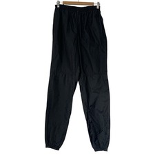 VTG Nike Track Pants Men L Black Windbreaker Warmup Jogger Pants Ankle Zip 1990s