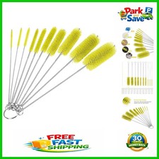 Stainless Steel Handle Bottle  Straw Cleaning Brushes - 8 Inch Set of 10