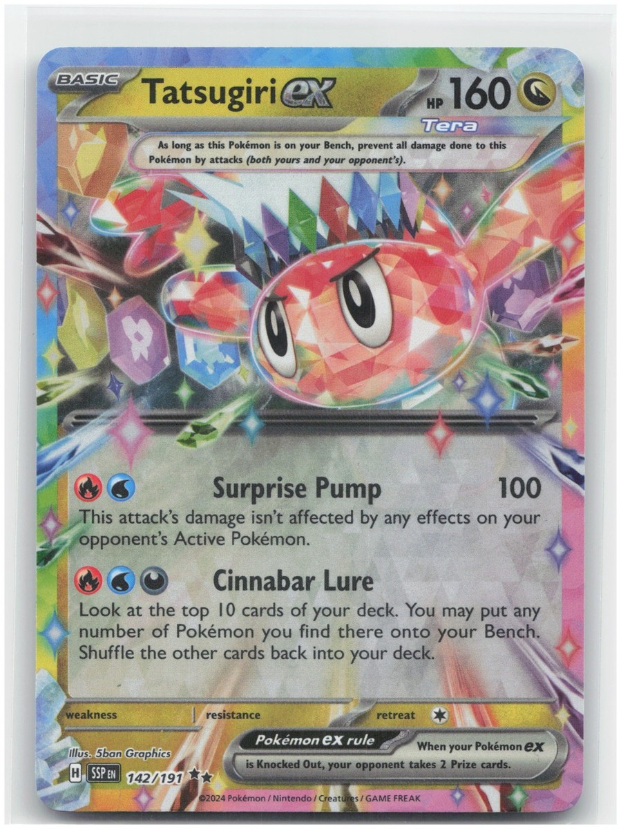 Tatsugiri ex - 142/191 SSP SV08: Surging Sparks NM - Pokemon TCG | eBay