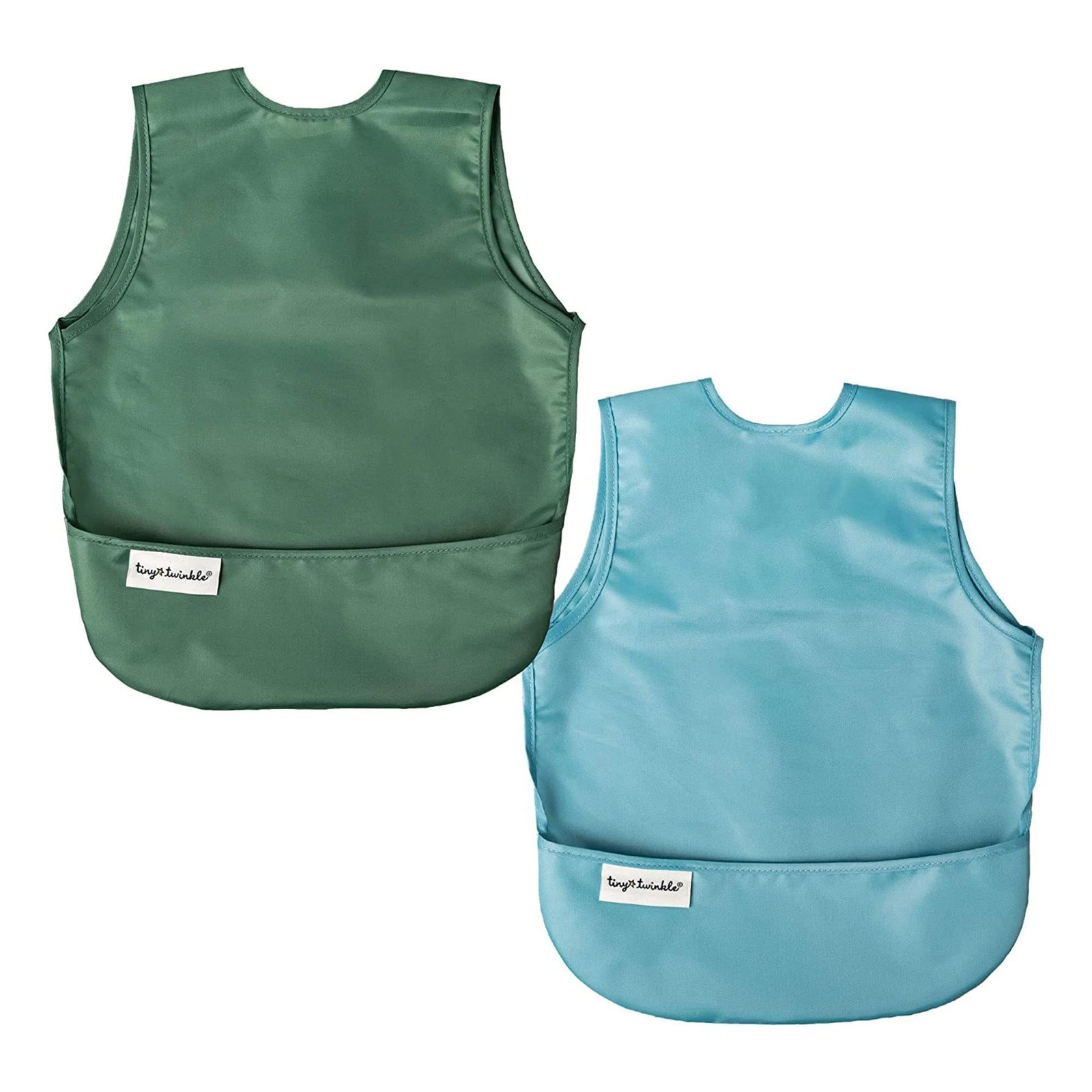 Mess Proof Baby Bibs | 2 Pack Waterproof Bib for Eating | Baby Apron for Feed...