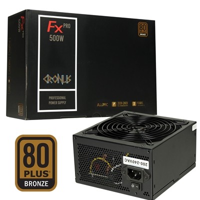 Cronus Fx Pro 500W 140Mm Silent Fan 80 Plus Bronze ATX PSU