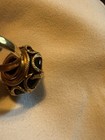 14k Italian Yellow Gold Amethyst Onyx Ring With Weight 5.3g Size 8 SCRAP or Wear — photo 10