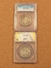 1920 ANACS VG8 & 1916 ICG AG3 Liberty Walking Half Dollars