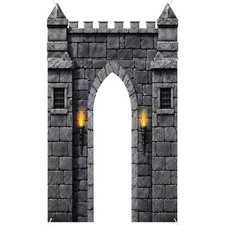 Preboun Medieval Castle Party Decorations Porch Door Banner
