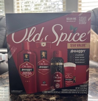 Old Spice Gift set, Swagger Scent, Body Wash, Deodorants, 2in1-Shampoo&Cond..