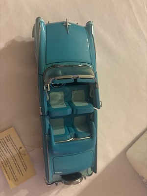 Franklin Mint B11XN56 1955 Ford Sunliner Convertible Boxed 1:24 2 Tone Blue