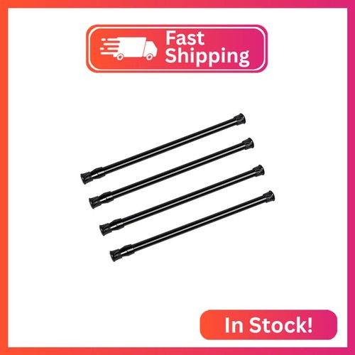 4 Pack Tension Rods, 7-11 inches Adjustable Spring Steel Cupboard Bars, Tension - Picture 1 of 2