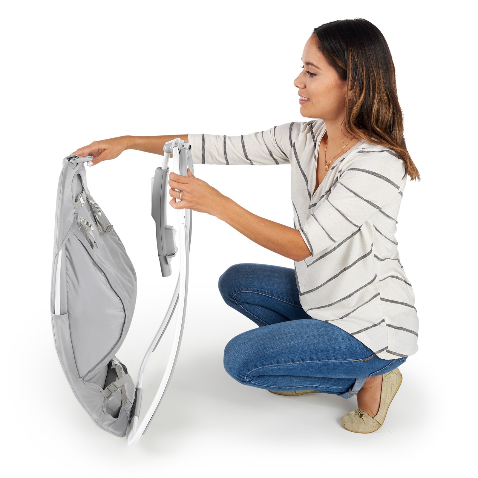 Ingenuity Infant to Toddler Rocker and Baby Bouncer Seat, Cuddle Lamb