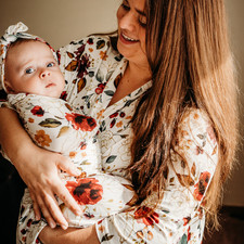 Matching Robe and Swaddle Set-Mom and Baby- Baby Shower Gift- Gift for New Mom