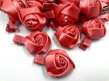 Pink Flower Roses Hair Clamps 2 x 1 Lot Of 30 Wholesaler Dance Bridesmaids