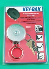 KEY-BAK #3 "24 Stainless Steel Retractable Keychain NIP