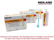 REDLAND CromaTemp Temporary 1:1 Crown & Bridge Resin A2 50mL + 10 Tips KOREA