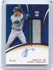 2020 IMMACULATE COLLECTION #109 JAKE FRALEY AUTOGRAPH PATCH RC #20/49 092824