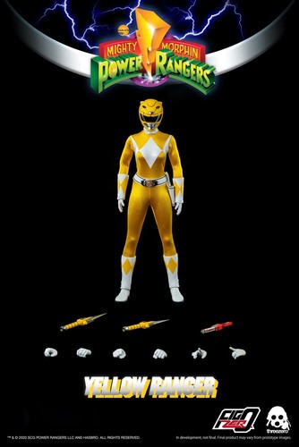 Mighty Morphin Power Rangers 1/6 Yellow Ranger Threezero FigZero Action Figure